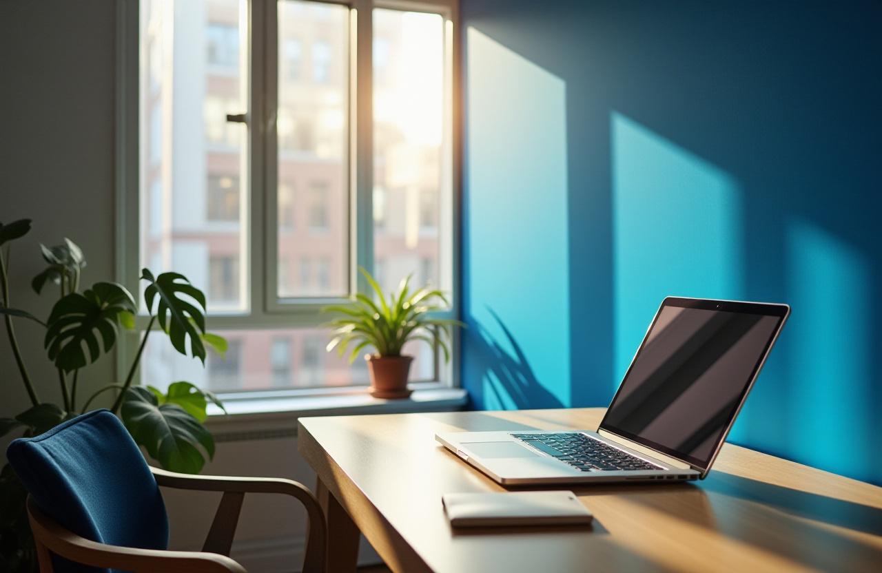 Minimalist organized workspace