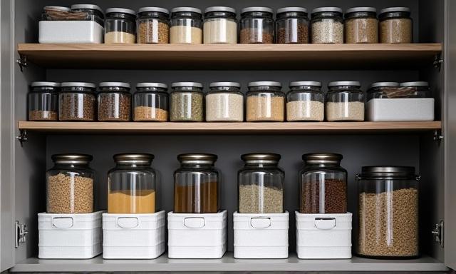 Perfectly organized aesthetic shelving