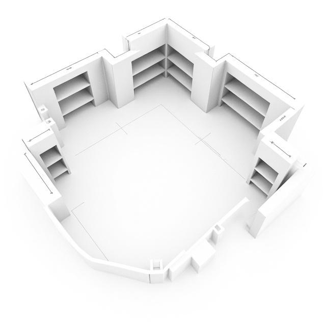 Brutalist spatial organization map