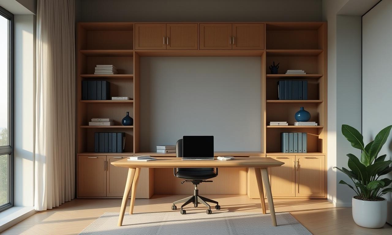Securely organized modern home office